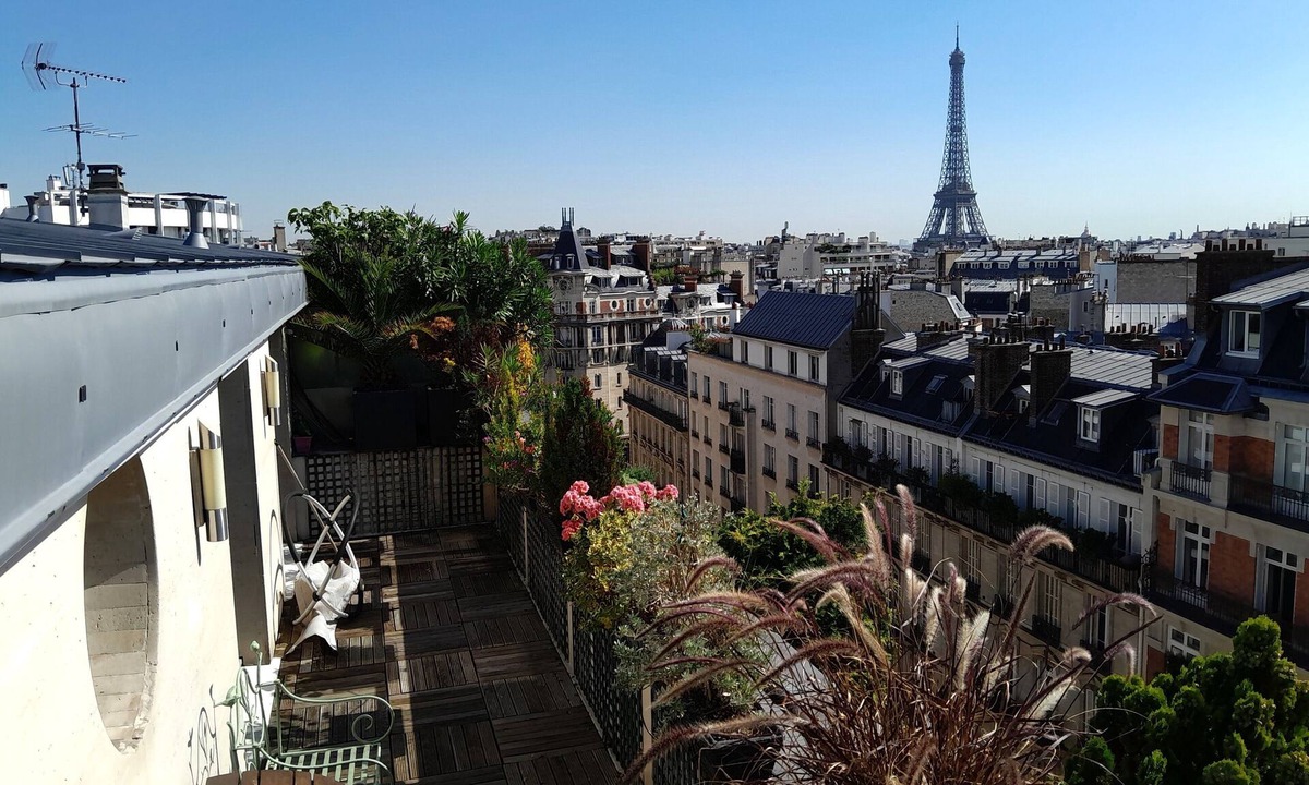 16th Arrondissement Apartment | Luxury 2 Bdr Duplex Apt with A.C. & Elevator, 2 Terraces & view on EIFFEL TOWER