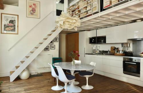 Quartier de la Folie-Mericourt Apartment | Loft style condo 4 people in central and trendy Paris