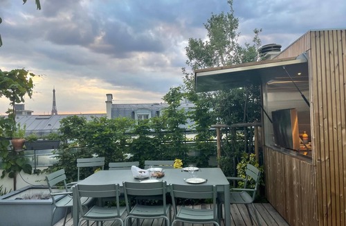 Notre-Dame-des-Champs Apartment | nMagnificent Duplex With Terrace and Eiffel Tower View